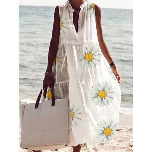 Per donna Abito da spiaggia Abbigliamento da resort Abbigliamento da spiaggia Vestito longuette Collage Stampa stile sveglio Informale Floreale A V Senza maniche Standard Giornaliero Da mare Bianco
Per donna Abito da spiaggia Abbigliamento da resort Abbigliamento da spiaggia Vestito longuette Collage Stampa stile sveglio Informale Floreale A V Senza maniche Standard Giornaliero Da mare Bianco