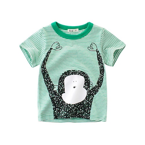 Børn Drenge T-shirt T-shirt Dyr Stribe Kortærmet Crewneck Børne Top Afslappet Mode Daglig Sommer Grøn 2-8 år
Børn Drenge T-shirt T-shirt Dyr Stribe Kortærmet Crewneck Børne Top Afslappet Mode Daglig Sommer Grøn 2-8 år