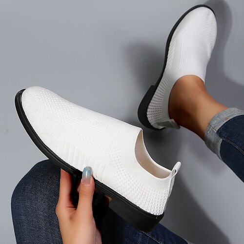 Per donna Slip-On Taglie forti Scarpe Flyknit Giornaliero Basso Punta tonda Informale Tessuto elastico Mocassino Tinta unica Nero Bianco Rosa
Per donna Slip-On Taglie forti Scarpe Flyknit Giornaliero Basso Punta tonda Informale Tessuto elastico Mocassino Tinta unica Nero Bianco Rosa