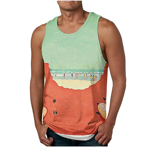 Herre Vest Top Ærmeløs T-shirt til mænd Grafisk Farveblok Strand Rund hals Tøj 3D-udskrivning Daglig Sport Uden ærmer Trykt mønster Mode Hawaiiansk Muskel
Herre Vest Top Ærmeløs T-shirt til mænd Grafisk Farveblok Strand Rund hals Tøj 3D-udskrivning Daglig Sport Uden ærmer Trykt mønster Mode Hawaiiansk Muskel