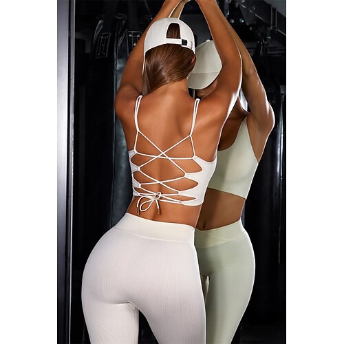 Per donna Set di allenamento 2 pezzi Tinta unica Completo tuta Nero Bianco Elastene Yoga Fitness Allenamento in palestra Fasciante in vita Sollevamento dei glutei Traspirante Senza maniche Sport
Per donna Set di allenamento 2 pezzi Tinta unica Completo tuta Nero Bianco Elastene Yoga Fitness Allenamento in palestra Fasciante in vita Sollevamento dei glutei Traspirante Senza maniche Sport