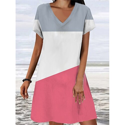 kvinners fritidsgenser kjole sommer genser kjole print genser kjole grafisk farge blokk print v-hals mini genser kjole mote moderne hverdagsferie kortermet løs passform rosa sommer vår s m l
kvinners fritidsgenser kjole sommer genser kjole print genser kjole grafisk farge blokk print v-hals mini genser kjole mote moderne hverdagsferie kortermet løs passform rosa sommer vår s m l