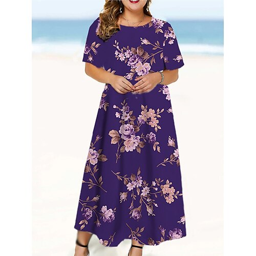 Per donna Plus Size Abito casual Floreale Abito lungo Abito lungo Manica corta Stampa Girocollo Di tendenza Esterno Bianco Blu Estate Primavera L XL XXL 3XL 4XL
Per donna Plus Size Abito casual Floreale Abito lungo Abito lungo Manica corta Stampa Girocollo Di tendenza Esterno Bianco Blu Estate Primavera L XL XXL 3XL 4XL