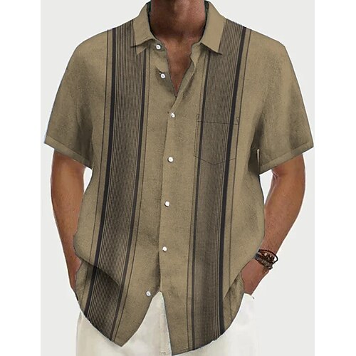 Herre linned skjorte Button Up skjorte Sommer skjorte Casual skjorte Strandtrøje Brun Kortærmet Stribe Knaphul Sommer Afslappet Daglig Tøj
Herre linned skjorte Button Up skjorte Sommer skjorte Casual skjorte Strandtrøje Brun Kortærmet Stribe Knaphul Sommer Afslappet Daglig Tøj