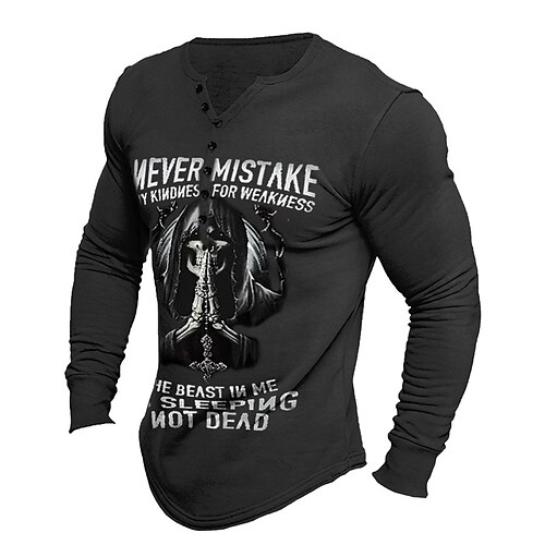 Herre T skjorte Henly-skjorte Grafiske T-skjorter Kul skjorte Hodeskaller Grafiske trykk Henley Varm stempling Gate Feriereise Langermet Klær Designer Grunnleggende Moderne Moderne
Herre T skjorte Henly-skjorte Grafiske T-skjorter Kul skjorte Hodeskaller Grafiske trykk Henley Varm stempling Gate Feriereise Langermet Klær Designer Grunnleggende Moderne Moderne