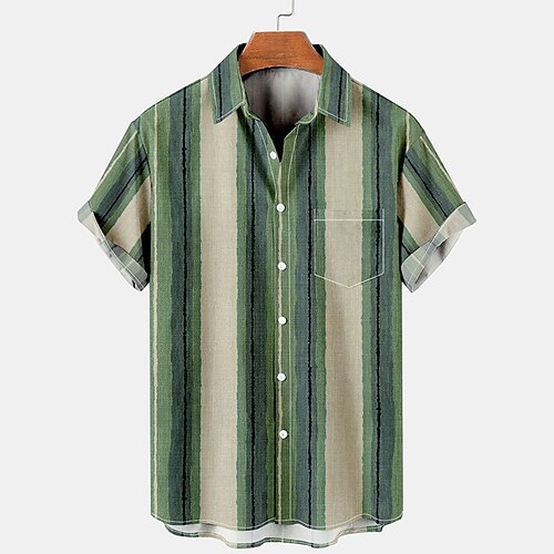 Herre Skjorte Bowling skjorte Button Up skjorte Sommer skjorte Casual skjorte Grøn Kort Ærme Stribe Knaphul Gade Ferierejse Lomme Tøj Mode 1950'erne Fritid Hawaiiansk
Herre Skjorte Bowling skjorte Button Up skjorte Sommer skjorte Casual skjorte Grøn Kort Ærme Stribe Knaphul Gade Ferierejse Lomme Tøj Mode 1950'erne Fritid Hawaiiansk