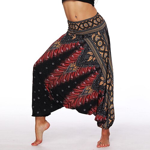 Dame Yogabukser Harem Yoga & Danse Sko Trening Treningsøkt Bunner Grafisk Svart Hvit Rød Spandex sport Sportsklær Løstsittende
Dame Yogabukser Harem Yoga & Danse Sko Trening Treningsøkt Bunner Grafisk Svart Hvit Rød Spandex sport Sportsklær Løstsittende