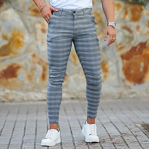 Per uomo Pantaloni Chino Pantaloni chino Pantaloni eleganti scozzesi Tasche A quadri Comfort Traspirante Esterno Giornaliero Per uscire Misto cotone Di tendenza Streetwear Grigio
Per uomo Pantaloni Chino Pantaloni chino Pantaloni eleganti scozzesi Tasche A quadri Comfort Traspirante Esterno Giornaliero Per uscire Misto cotone Di tendenza Streetwear Grigio