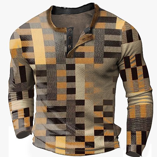 Per uomo Camicia Henley Waffle Magliette Pop art A quadri Henley Abbigliamento Stampa 3D Esterno Informale Manica lunga Pulsante Essenziale Di tendenza Originale
Per uomo Camicia Henley Waffle Magliette Pop art A quadri Henley Abbigliamento Stampa 3D Esterno Informale Manica lunga Pulsante Essenziale Di tendenza Originale