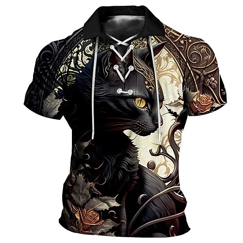 Per uomo POLO Camicia da golf Golf Animali Gatto Stampe astratte Collo ripiegabile Nero Blu Esterno Strada Manica corta A cordoncino Stampa Abbigliamento Sportivo Di tendenza Streetwear Originale
Per uomo POLO Camicia da golf Golf Animali Gatto Stampe astratte Collo ripiegabile Nero Blu Esterno Strada Manica corta A cordoncino Stampa Abbigliamento Sportivo Di tendenza Streetwear Originale