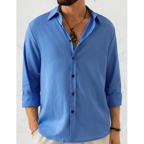 Per uomo camicia di lino Camicia con bottoni Camicia estiva Maglietta informale Camicia da spiaggia Blu Manica lunga Liscio Bavero Primavera estate Informale Giornaliero Abbigliamento
Per uomo camicia di lino Camicia con bottoni Camicia estiva Maglietta informale Camicia da spiaggia Blu Manica lunga Liscio Bavero Primavera estate Informale Giornaliero Abbigliamento