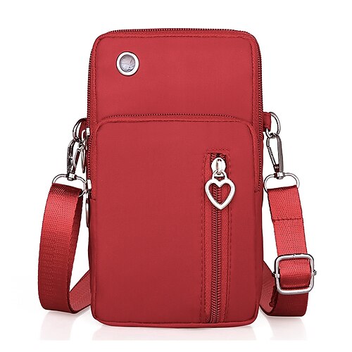 Per donna Borsa a tracolla Sacchetto del telefono mobile Nylon Giornaliero Cerniera Impermeabile Duraturo Tinta unica Nero Rosso Blu
Per donna Borsa a tracolla Sacchetto del telefono mobile Nylon Giornaliero Cerniera Impermeabile Duraturo Tinta unica Nero Rosso Blu