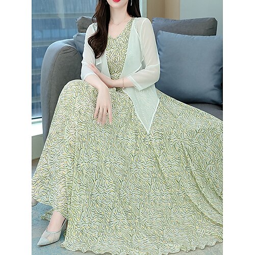 Dame Todelt kjolesæt Swing Kjole Print kjole udendørs Daglig Gade Afslappet Trykt mønster Midikjole V-hals 3/4-ærmer Blomstret Regulær Lyserød Blå Grøn Sommer Forår M L XL XXL XXXL
Dame Todelt kjolesæt Swing Kjole Print kjole udendørs Daglig Gade Afslappet Trykt mønster Midikjole V-hals 3/4-ærmer Blomstret Regulær Lyserød Blå Grøn Sommer Forår M L XL XXL XXXL
