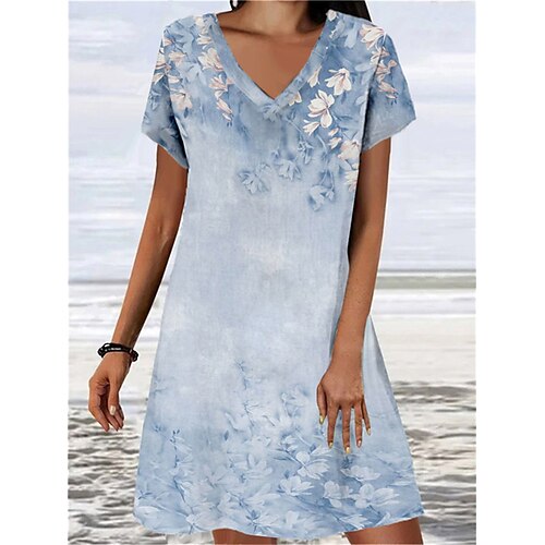 Per donna Abito a maglietta Abito casual Vestito a trapezio Floreale Stampa A V Mini abito Attivo Di tendenza Giornaliero Per uscire Manica corta Standard Blu Viola Grigio Estate Primavera S M L XL
Per donna Abito a maglietta Abito casual Vestito a trapezio Floreale Stampa A V Mini abito Attivo Di tendenza Giornaliero Per uscire Manica corta Standard Blu Viola Grigio Estate Primavera S M L XL