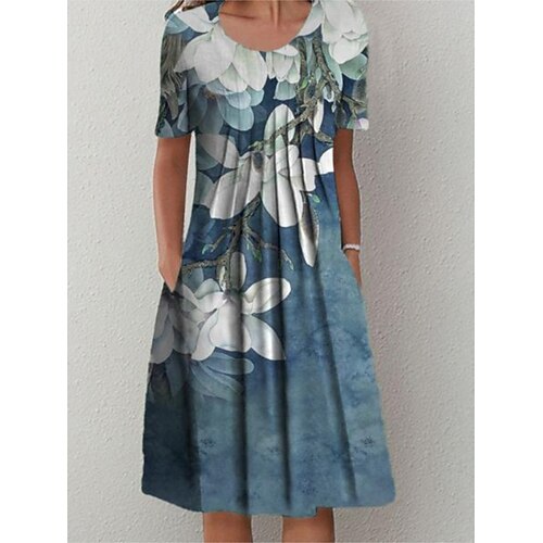 kvinners fritidsgenserkjole sommergenserkjole print genserkjole floral rynket lomme med rund hals minigenserkjole mote moderne utendørs daglig kortermet løs passform blå sommer vår s m l xl
kvinners fritidsgenserkjole sommergenserkjole print genserkjole floral rynket lomme med rund hals minigenserkjole mote moderne utendørs daglig kortermet løs passform blå sommer vår s m l xl