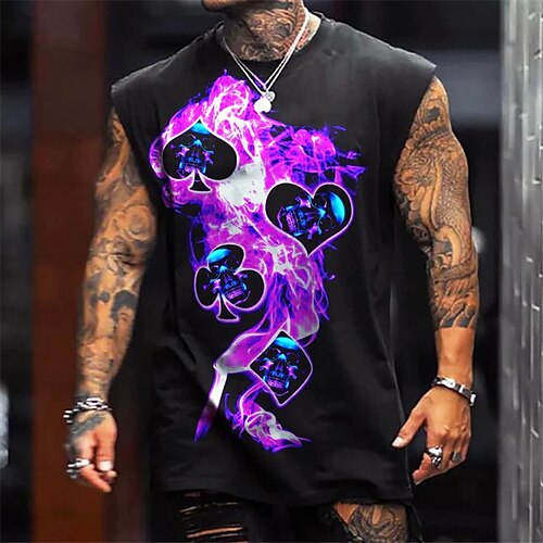 Herre Vest Top Ærmeløs T-shirt til mænd Grafisk Dødningehoveder Rund hals Tøj 3D-udskrivning Daglig Sport Uden ærmer Trykt mønster Mode Designer Muskel
Herre Vest Top Ærmeløs T-shirt til mænd Grafisk Dødningehoveder Rund hals Tøj 3D-udskrivning Daglig Sport Uden ærmer Trykt mønster Mode Designer Muskel
