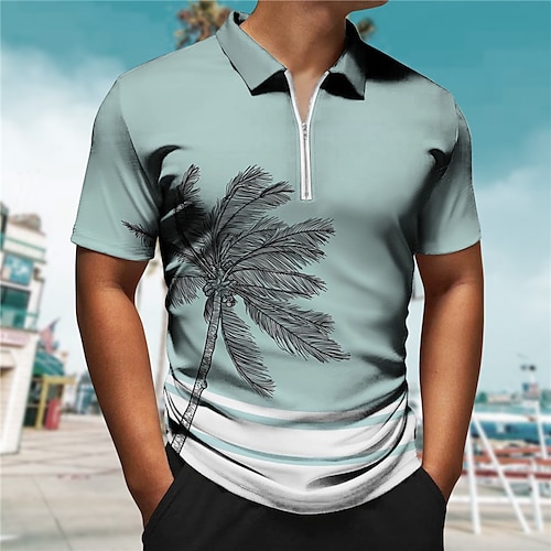 Herre POLO T-skjorte Zip Polo Golf skjorte Kokosnøttre Grafiske trykk Aftæpning Grønn Lyseblå utendørs Gate Kort Erme Glidelås Trykt mønster Klær Mote Designer Fritid Pustende
Herre POLO T-skjorte Zip Polo Golf skjorte Kokosnøttre Grafiske trykk Aftæpning Grønn Lyseblå utendørs Gate Kort Erme Glidelås Trykt mønster Klær Mote Designer Fritid Pustende
