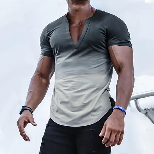 Herre T-shirt Tee Top Gradvis V-hals Gade Ferierejse Kort Ærme Tøj Designer Basale Moderne Moderne
Herre T-shirt Tee Top Gradvis V-hals Gade Ferierejse Kort Ærme Tøj Designer Basale Moderne Moderne