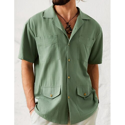 Per uomo camicia di lino Camicia con bottoni Camicia estiva Maglietta informale Camicia da spiaggia Verde Manica corta Liscio Collare da campo Estate Informale Giornaliero Abbigliamento Tasche
Per uomo camicia di lino Camicia con bottoni Camicia estiva Maglietta informale Camicia da spiaggia Verde Manica corta Liscio Collare da campo Estate Informale Giornaliero Abbigliamento Tasche