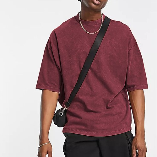 Herre T-shirt 100% bomuldssyre-vaskeskjorte Oversized skjorte Vanlig Rund hals Dagligdagstøj Ferierejse Kortærmet Tøj 100 % bomuld Sport Designer Afslappet
Herre T-shirt 100% bomuldssyre-vaskeskjorte Oversized skjorte Vanlig Rund hals Dagligdagstøj Ferierejse Kortærmet Tøj 100 % bomuld Sport Designer Afslappet