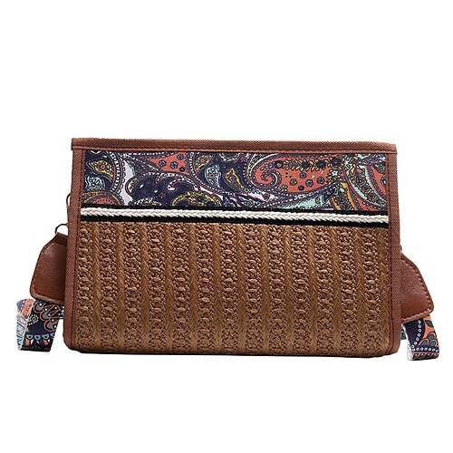 Per donna Borsa a tracolla Paglia Giornaliero Cerniera Massima capacità Color Block Cachi Caffè
Per donna Borsa a tracolla Paglia Giornaliero Cerniera Massima capacità Color Block Cachi Caffè