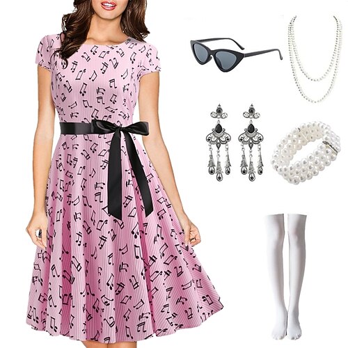 Audrey Hepburn Retro Vintage 1950s Swing-Kleid Flare-Kleid Damen Kostüm Jahrgang Cosplay Party Freizeitskleidung Knie-Länge 1 Armreif
Audrey Hepburn Retro Vintage 1950s Swing-Kleid Flare-Kleid Damen Kostüm Jahrgang Cosplay Party Freizeitskleidung Knie-Länge 1 Armreif