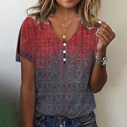 Damen T Shirt Gelb Rote Blau Graphic Taste Ausgeschnitten Kurzarm Täglich Wochenende Basic V Ausschnitt Standard Farbe S
Damen T Shirt Gelb Rote Blau Graphic Taste Ausgeschnitten Kurzarm Täglich Wochenende Basic V Ausschnitt Standard Farbe S
