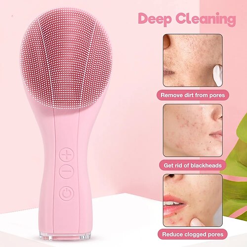 x2 escova de limpeza elétrica de silicone 6 modos massageador facial limpeza profunda ferramenta de cuidados com a pele dos poros escova de limpeza vibratória
x2 escova de limpeza elétrica de silicone 6 modos massageador facial limpeza profunda ferramenta de cuidados com a pele dos poros escova de limpeza vibratória