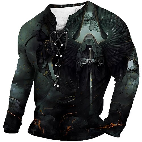 Herre T-shirt Grafisk Spøgelse Tro Krave Tøj 3D-udskrivning Daglig I-byen-tøj Langærmet Blondér Trykt mønster Mode Designer Bekvem
Herre T-shirt Grafisk Spøgelse Tro Krave Tøj 3D-udskrivning Daglig I-byen-tøj Langærmet Blondér Trykt mønster Mode Designer Bekvem