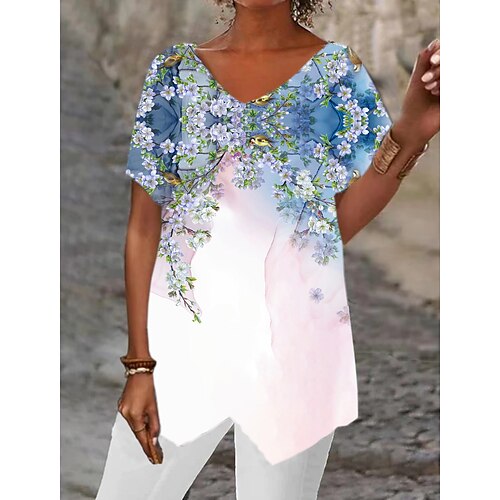 Damen T Shirt Schwarz Rote Blau Blumen Bedruckt Kurzarm Festtage Wochenende Basic V Ausschnitt Lang Blume Farbe S
Damen T Shirt Schwarz Rote Blau Blumen Bedruckt Kurzarm Festtage Wochenende Basic V Ausschnitt Lang Blume Farbe S