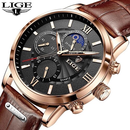 LIGE Men's Watches Top Brand Luxury Men Wrist Watch Leather Quartz Watch Sports Waterproof Male Clock Relogio MasculinoBox
LIGE Men's Watches Top Brand Luxury Men Wrist Watch Leather Quartz Watch Sports Waterproof Male Clock Relogio MasculinoBox