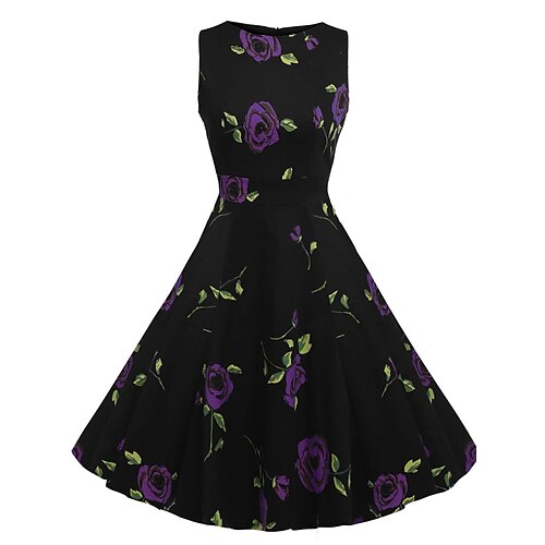 Dame Elegant Retro Rød Vintage kjole Midikjole utendørs Daglig Trykt mønster Blomstret Crew-hals Ermeløs Tynn Sommer Vår 2023 Svart S M L XL
Dame Elegant Retro Rød Vintage kjole Midikjole utendørs Daglig Trykt mønster Blomstret Crew-hals Ermeløs Tynn Sommer Vår 2023 Svart S M L XL