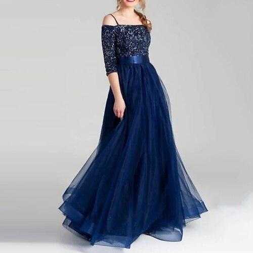 Linea-A Abiti da ballo Maxi Vestito Formale Lungo Mezza manica Con bretelline Cintura / Fascia Cotone Scollato sul retro con Lustrini A pieghe Ricamo 2023
Linea-A Abiti da ballo Maxi Vestito Formale Lungo Mezza manica Con bretelline Cintura / Fascia Cotone Scollato sul retro con Lustrini A pieghe Ricamo 2023