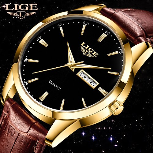 Herrenuhr Mode hochwertige Lederuhren wasserdicht leuchtende Woche Datum Top-Marke Luxus Herren Quarz Armbanduhren
Herrenuhr Mode hochwertige Lederuhren wasserdicht leuchtende Woche Datum Top-Marke Luxus Herren Quarz Armbanduhren