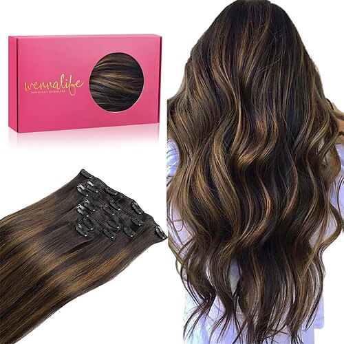 clip in human hair extensions 18 tommer 120g 7 stk mørkebrun til kastanjebrun balayage hair extensions klips i menneskehår remy clip in hair extensions ekte menneskehår dobbel innslag
clip in human hair extensions 18 tommer 120g 7 stk mørkebrun til kastanjebrun balayage hair extensions klips i menneskehår remy clip in hair extensions ekte menneskehår dobbel innslag