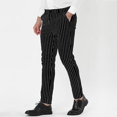 Herre Bukser kinesisk Chino bukser Uformelle bukser Lomme Stripe Komfort Kontor Virksomhet Daglig Klassisk Stil Smart Casual Svart Hvit
Herre Bukser kinesisk Chino bukser Uformelle bukser Lomme Stripe Komfort Kontor Virksomhet Daglig Klassisk Stil Smart Casual Svart Hvit