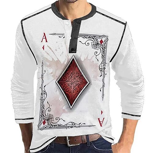 Per uomo Camicia Henley Magliette Pop art Carte francesi Henley Abbigliamento Stampa 3D Esterno Informale Manica lunga Bottone giù Stampa Di tendenza Originale Comodo
Per uomo Camicia Henley Magliette Pop art Carte francesi Henley Abbigliamento Stampa 3D Esterno Informale Manica lunga Bottone giù Stampa Di tendenza Originale Comodo