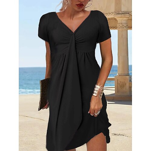 Per donna Vestito casual Abito estivo Abito plissettato Liscio Increspato A V Mini abito Attivo Di tendenza Giornaliero Per eventi Manica corta Standard Nero Estate Primavera S M L XL XXL
Per donna Vestito casual Abito estivo Abito plissettato Liscio Increspato A V Mini abito Attivo Di tendenza Giornaliero Per eventi Manica corta Standard Nero Estate Primavera S M L XL XXL