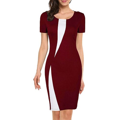 Per donna Abito da lavoro Vestito tubino Abito semi formale Di tendenza Vestito longuette Collage Girocollo Manica corta Color Block Taglia piccola Nero Bianco Vino Estate Primavera S M L XL XXL
Per donna Abito da lavoro Vestito tubino Abito semi formale Di tendenza Vestito longuette Collage Girocollo Manica corta Color Block Taglia piccola Nero Bianco Vino Estate Primavera S M L XL XXL