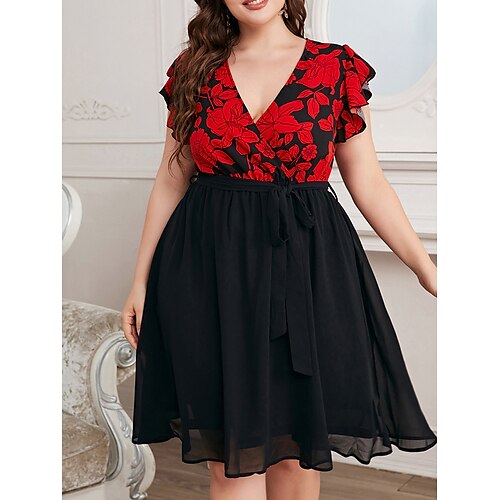 Per donna Plus Size Abito casual Abito linea A vestito a flori Floreale Vestito longuette Manica corta Retato Stampa A V Di tendenza Esterno Rosso Fucsia Estate Primavera XL XXL 3XL 4XL
Per donna Plus Size Abito casual Abito linea A vestito a flori Floreale Vestito longuette Manica corta Retato Stampa A V Di tendenza Esterno Rosso Fucsia Estate Primavera XL XXL 3XL 4XL
