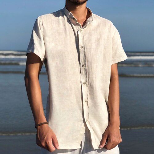 Per uomo camicia di lino Camicia estiva Camicia da spiaggia Bianco Manica corta Liscio Colletto alla coreana Estate Informale Giornaliero Abbigliamento Bottone giù
Per uomo camicia di lino Camicia estiva Camicia da spiaggia Bianco Manica corta Liscio Colletto alla coreana Estate Informale Giornaliero Abbigliamento Bottone giù