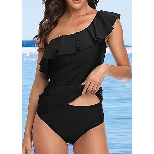 Dame Badetøy Tankini 2 stk Normal Badedrakt Drapering 2 deler Enskuldret Helfarge Svart Rød Navyblå Marineblå Badedrakter Sport Strand Klær Høst
Dame Badetøy Tankini 2 stk Normal Badedrakt Drapering 2 deler Enskuldret Helfarge Svart Rød Navyblå Marineblå Badedrakter Sport Strand Klær Høst