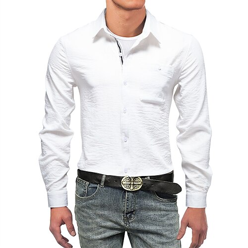 Per uomo Informale Camicia Standard Manica lunga Bavero Tinta unica Lino Nero Bianco Blu marino scuro 2023
Per uomo Informale Camicia Standard Manica lunga Bavero Tinta unica Lino Nero Bianco Blu marino scuro 2023