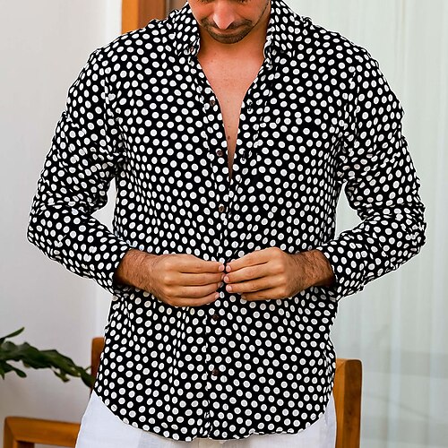 Per uomo Camicia Camicia hawaiana Camicia con bottoni Camicia estiva Maglietta informale Nero Blu marino Verde Manica lunga A pois Bavero Strada Da mare Tasche Abbigliamento Di tendenza Comodo
Per uomo Camicia Camicia hawaiana Camicia con bottoni Camicia estiva Maglietta informale Nero Blu marino Verde Manica lunga A pois Bavero Strada Da mare Tasche Abbigliamento Di tendenza Comodo