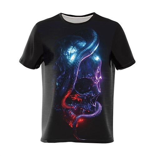 Per uomo maglietta Magliette Pop art Serpente Teschi Girocollo Abbigliamento Stampa 3D Esterno Informale Manica corta Stampa Di tendenza Originale Vintage
Per uomo maglietta Magliette Pop art Serpente Teschi Girocollo Abbigliamento Stampa 3D Esterno Informale Manica corta Stampa Di tendenza Originale Vintage