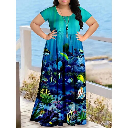 Per donna Plus Size Abito casual Abito linea A Pop art Abito lungo Abito lungo Manica corta Stampa Girocollo Elegante Per eventi Blu Blu Estate Primavera L XL XXL 3XL 4XL
Per donna Plus Size Abito casual Abito linea A Pop art Abito lungo Abito lungo Manica corta Stampa Girocollo Elegante Per eventi Blu Blu Estate Primavera L XL XXL 3XL 4XL