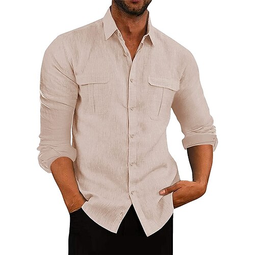 Per uomo Informale Camicia Standard Manica lunga Bavero Tinta unica Lino Nero Bianco Blu marino scuro 2023
Per uomo Informale Camicia Standard Manica lunga Bavero Tinta unica Lino Nero Bianco Blu marino scuro 2023