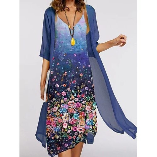 Per donna Set di vestiti a due pezzi Abito casual Abito stampato Esterno Giornaliero Streetwear Informale Stampa Vestito longuette Girocollo Manica a 3/4 Floreale Morbido Blu marino Estate Primavera
Per donna Set di vestiti a due pezzi Abito casual Abito stampato Esterno Giornaliero Streetwear Informale Stampa Vestito longuette Girocollo Manica a 3/4 Floreale Morbido Blu marino Estate Primavera