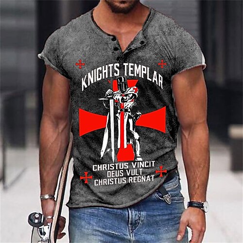 Herre Henly-skjorte T-skjorter Grafisk Kors Henley Klær 3D-utskrift utendørs Avslappet Kortermet Knapp ned Trykt mønster Mote Designer Bekvem
Herre Henly-skjorte T-skjorter Grafisk Kors Henley Klær 3D-utskrift utendørs Avslappet Kortermet Knapp ned Trykt mønster Mote Designer Bekvem