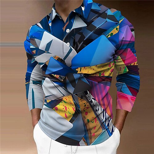 Per uomo POLO Camicia da golf Golf Color Block Astratto Stampe astratte Geometria Collo ripiegabile Blu Fucsia Esterno Strada Manica lunga Stampa Abbigliamento Di tendenza Streetwear Originale Morbido
Per uomo POLO Camicia da golf Golf Color Block Astratto Stampe astratte Geometria Collo ripiegabile Blu Fucsia Esterno Strada Manica lunga Stampa Abbigliamento Di tendenza Streetwear Originale Morbido